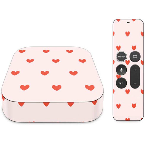 Pink and Red Hearts Apple TV Skin